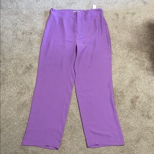 Scotch & Soda Lavender Purple Cropped Wide-Leg Pants